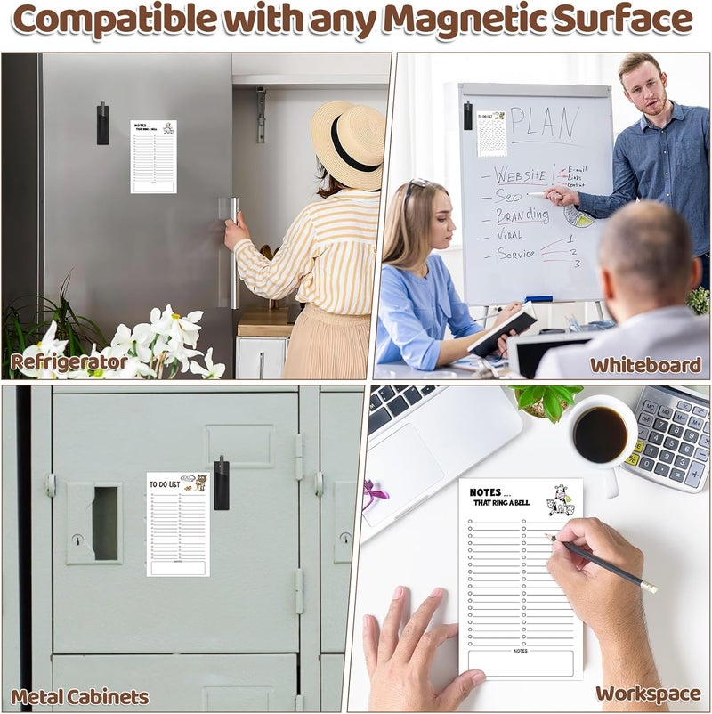 Thboxes 2 Pack Grocery List Magnet Pad for Fridge with Pen Holder, Total 120 Sheets Magnetic Note Pad for Fridge Full Back Magnet Shopping List, To Do List, Memo Notepads, 4.5x7.5(Funny Animal) - Image 4